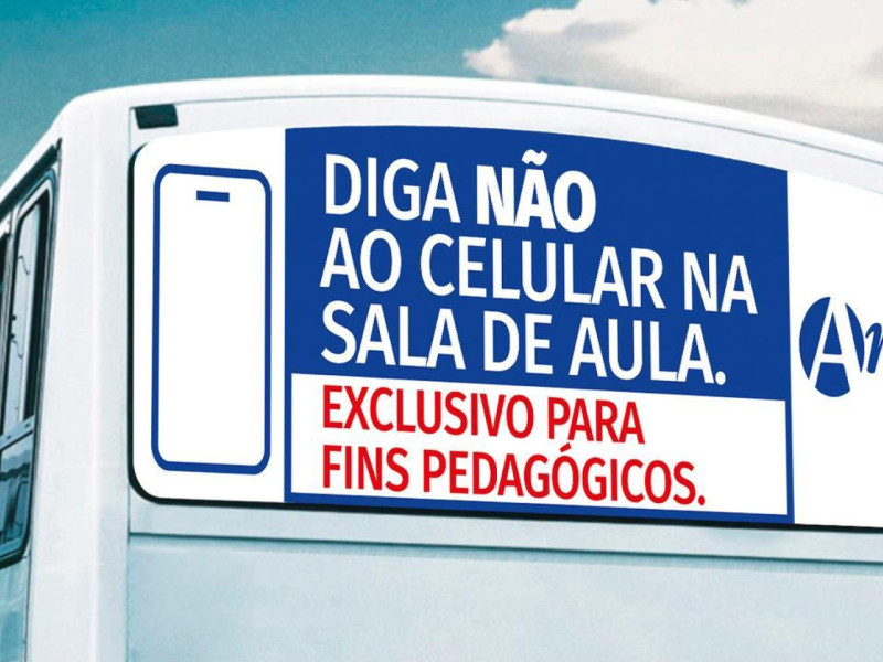 Campanha do col&eacute;gio Ary de S&aacute;, da Advance, a favor da proibi&ccedil;&atilde;o dos celulares em sala de aula