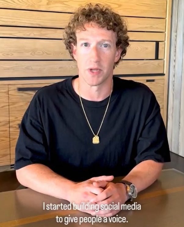 A única maneira de combater essa tendência global é com o apoio do governo dos EUA. E é por isso que tem sido tão difícil nos últimos quatro anos, quando até mesmo o governo dos EUA pressionou pela censura, afirmou Zuckerberg.