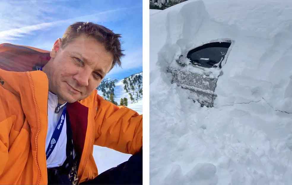 Antes do acidente, Jeremy tinha postado nas redes sociais fotos da nevasca que atingiu o seu rancho no Lago Tahoe. 