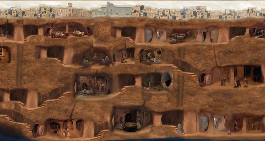 A cidade tinha capacidade de acomodar até 20 mil pessoas, já que comportava uma rede de moradias. Além disso, servia como um espaço de armazenagem de alimentos secos 