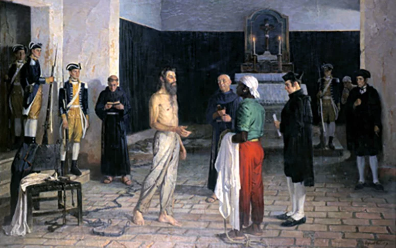 Tiradentes passou seus últimos três anos na prisão. Ele foi preso em 10/5/1789 numa casa da Rua dos Latoeiros, hoje Gonçalves Dias, no Centro do Rio. Dali foi levado para uma fortaleza na Ilha das Cobras, onde ficou preso e incomunicável numa pequena cela por 1.072 dias.