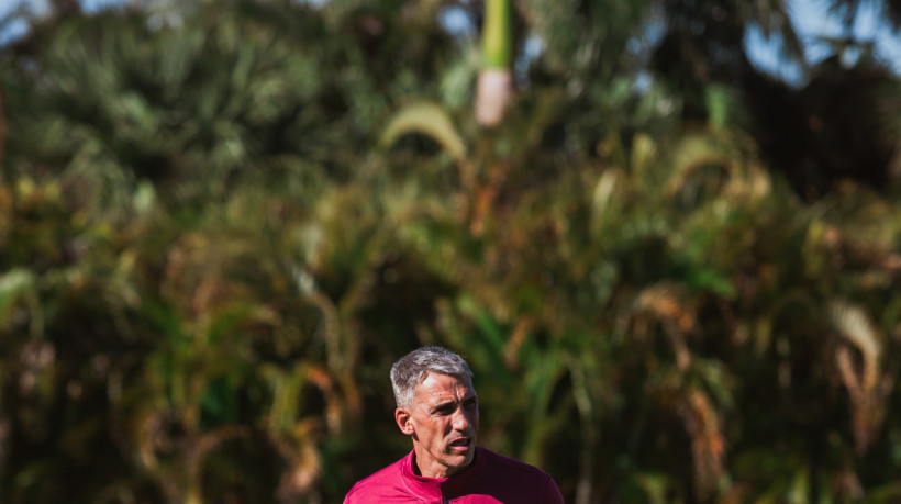 Juan Pablo Vojvoda comanda treino do Fortaleza para a Orlando Cup, nos Estados Unidos (Foto: Viktor Araújo / Fortaleza EC)