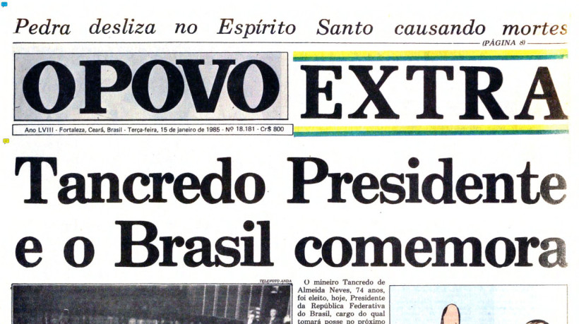 Tancredo Neves é eleito presidente por vias indiretas (Foto: O POVO Doc)