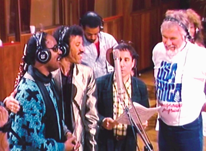 A produção reúne depoimentos de artistas como Lionel Richie e imagens inéditas, destacando a colaboração de estrelas como Michael Jackson, Cyndi Lauper, Bruce Springsteen e Stevie Wonder.