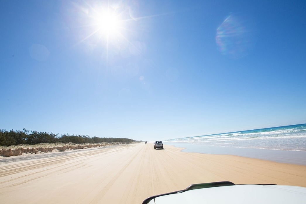4ª Fraser Island - Queensland - Austrália - 120km - Fica na ilha Fraser - a maior ilha de areia do mundo - e é um dos destinos turísticos mais famosos da costa leste da Austrália.