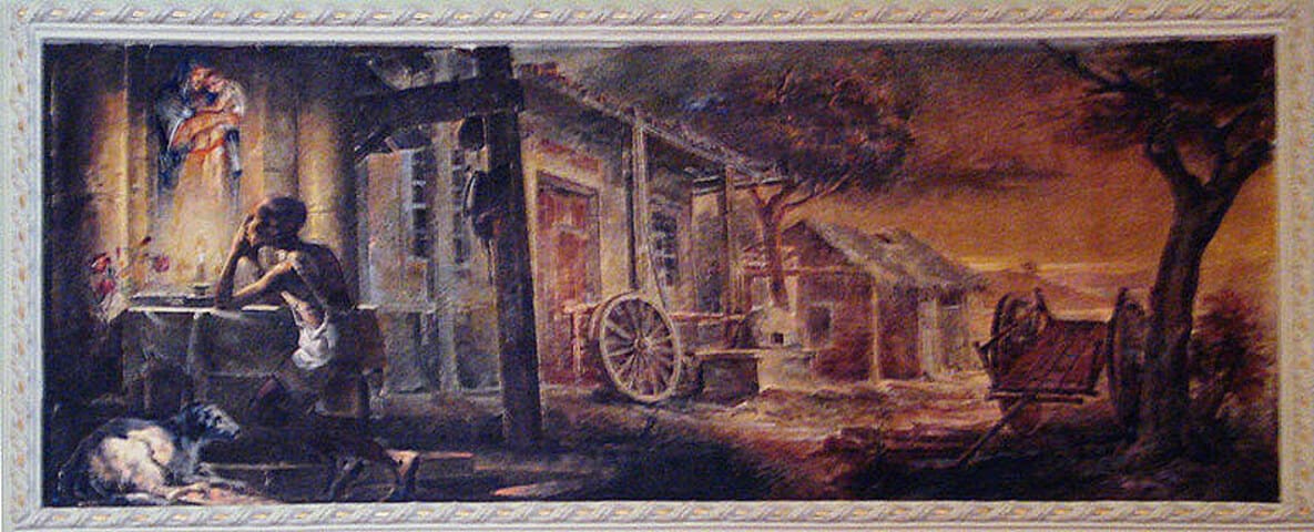 Como não encontrou, ele foi colocado dentro de um formigueiro para passar a noite. Ao acordar, estava sem ferimentos e ao seu lado apareceu uma santa, a Virgem Maria, que o ajuda a achar o animal. As pessoas que perdem algo acendem uma vela pedindo a auxílio da figura do Negrinho do Pastoreio para reaver os pertences. 