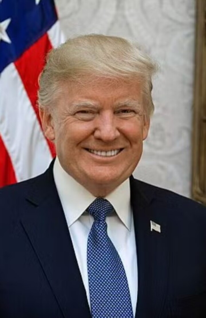 Na foto, Trump mantém o semblante fechado e ergue uma das sobrancelhas, ao contrário da imagem oficial do primeiro mandato, em 2017, em que o republicano sustentava uma expressão leve e sorridente. 

