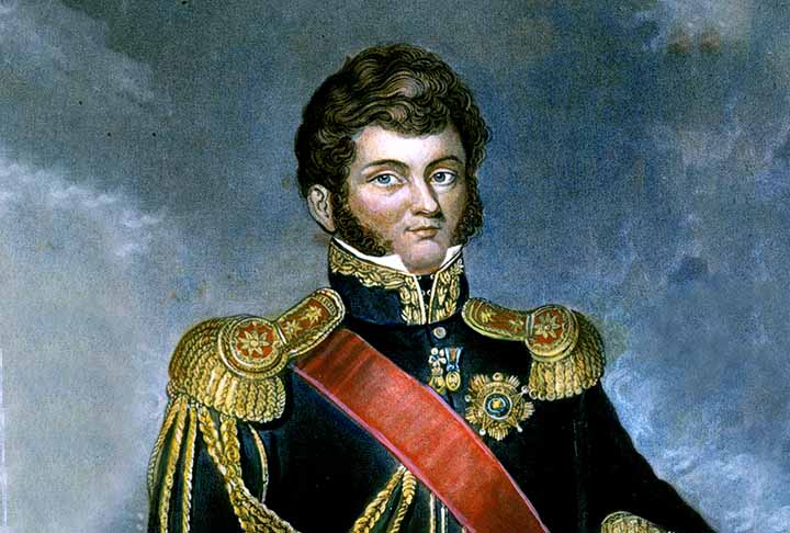 Considerado o Pai da Pátria, Bernardo O'Higgins  foi também o primeiro chefe de Estado do Chile independente, entre 1817 e 1823, quando renunciou ao cargo para evitar uma guerra civil, exilando-se no Peru até a sua morte.