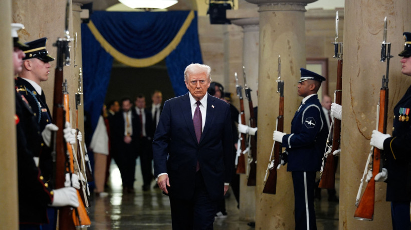 Donald Trump no Capitólio, onde foi empossado presidente dos Estados Unidos