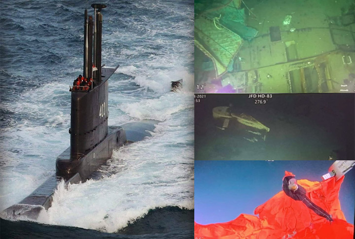 KRI Nanggala-402 (2021): No mês de abril de 2021, foi descoberto que o submarino indonésio KRI Nanggala-402 havia se partido em mais de três partes.