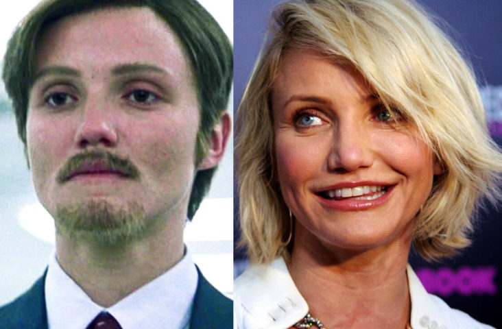 Cameron Diaz em As Panteras (2000): Na época considerada uma das estrelas mais bonitas de Hollywood, a atriz se disfarçou de homem em uma das cenas do filme de ação que era um remake de uma série dos anos 1970.