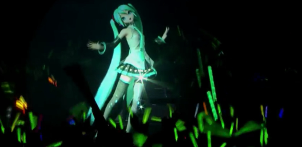 A cantora, que já participou de turnê com Lady Gaga na sua forma de holograma , foi criada pela empresa Crypton Future Media em 2017.