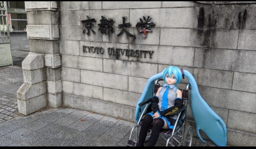 Kondo adotou uma rotina de casal com a boneca que representa a personagem, com passeios em cadeira de rodas.