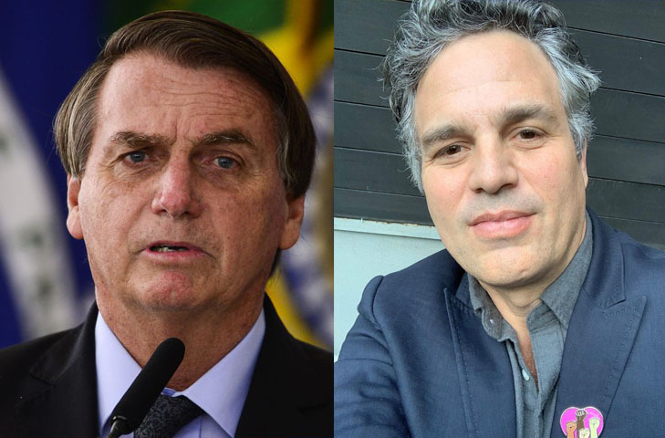 Na época da eleição de 2022, Ruffalo entrou em rota de colisão com o então presidente (e candidato à reeleição) Jair Bolsonaro, juntando-se a Leonardo DiCaprio nas críticas sobre a devastação da Amazônia. 