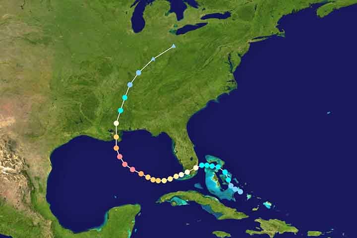 O furacão Katrina, que devastou a região metropolitana de Nova Orleans em 2005, ganhou força no Golfo do México antes de entrar em território americano.
