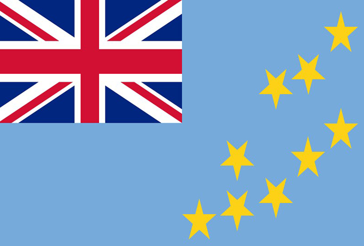 Em 1978, a nação tornou-se independente adotando o nome Tuvalu, que significa grupo de 8, referência às oito ilhas primeiramente habitadas. Em 1995, o país ganhou nova bandeira. Mas manteve a Union Jack no canto, pois é subordinado à Monarquia Britânica.