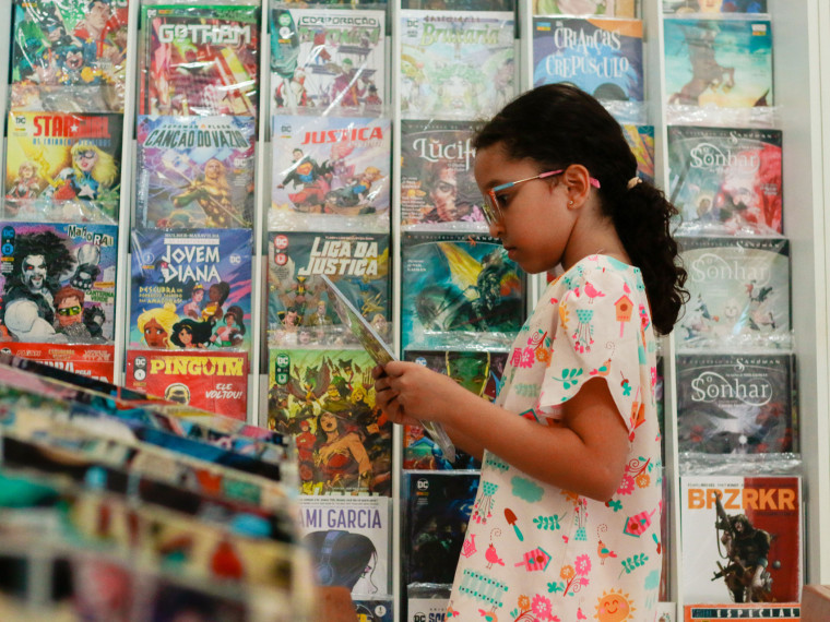 Fortaleza,CE,BR 29-01-25: Fanzine, loja de quadrinhos e HQs, aposta em artigos de colecionadores e de entretenimento no centro da cidade.  (Foto: Lorena Louise/Especial para O POVO)