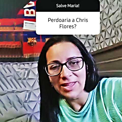 Após lançar sua página no Instagram, Maria Verônica abriu para perguntas dos seguidores nos stories. Um deles questionou se ela perdoaria Chris Flores, a jornalista que percebeu a falsidade da gravidez. “Claro [que perdoaria]. Que exemplo de cristã eu seria? Ou o que eu estaria fazendo aqui, pregando para vocês o amor de Deus, se eu não a perdoasse? Claro que eu perdoo a Chris Flores, afirmou.

