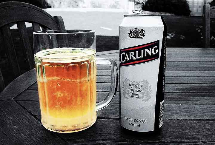 Carling: Uma lager leve e refrescante, é a marca mais vendida no Reino Unido.
