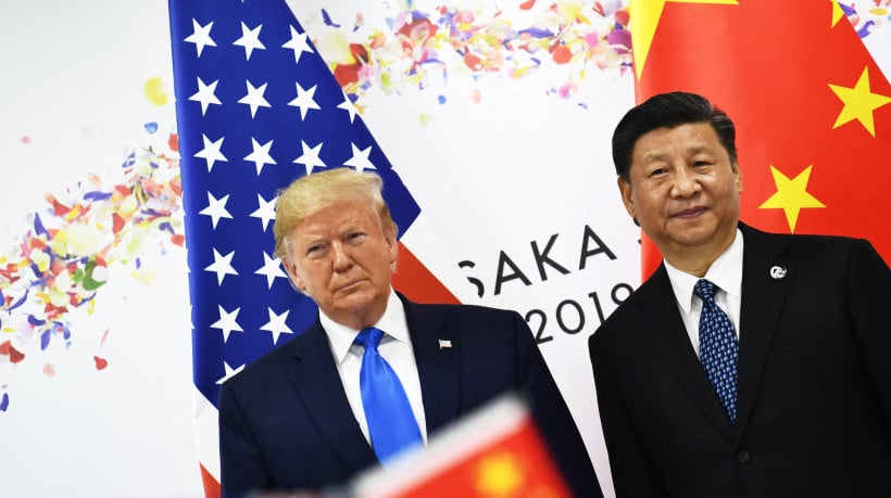 Donald Trump, presidente eleito dos Estados Unidos, e Xi Jinping, presidente da China, respectivamente