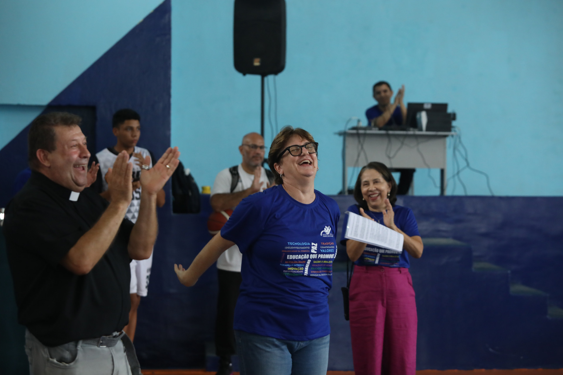 FORTALEZA-CE, BRASIL, 05.02.2025: Reinauguração da quadra poliesportiva do Piamarta.  (foto: Fabio Lima/ OPOVO)