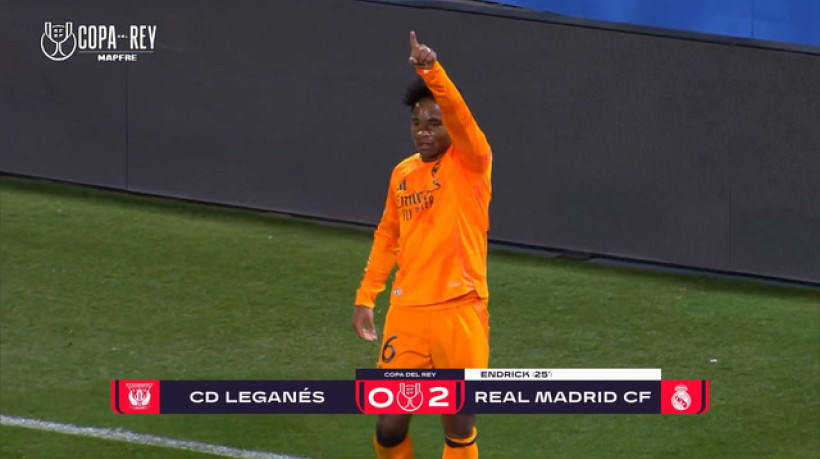 Endrick amplia para o Real Madrid nas quartas da Copa do Rei