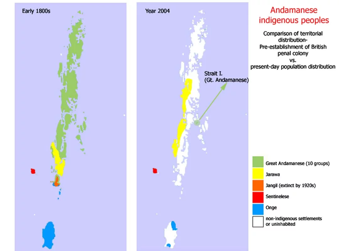 No arquipélago de Andaman, os jarawas formam a outra tribo que não se integrou às demais. Porém, não agem com a hostilidade dos sentineleses. 