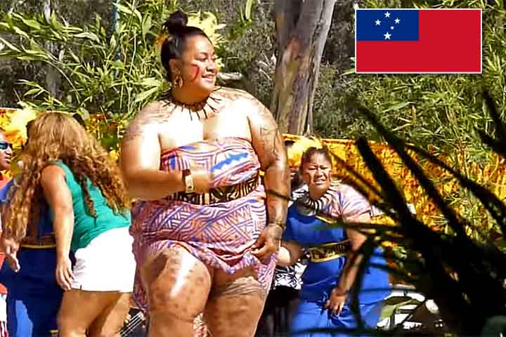 2º lugar (mulheres) - Samoa, com 86% da população com sobrepeso ou obesa. 
