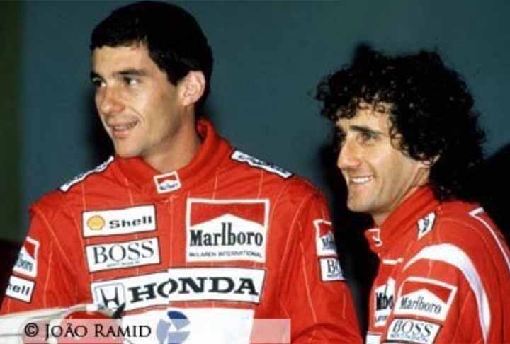 A principal rivalidade de Prost foi com Ayrton Senna, algo que ganhou ainda mais força em 1988, quando ambos se tornaram companheiros de equipe na McLaren.