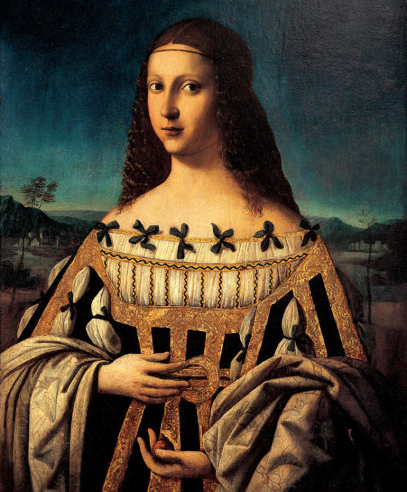 Essa rota sugere um acesso privado ao túmulo da esposa de Ludovico, Beatrice d'Este (foto).