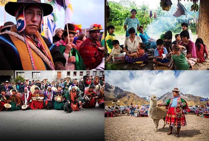 Bolívia: Quase metade da população é indígena, com destaque para os Aymara e Quechua. É um dos países onde a representação indígena na política, como através de Evo Morales, tem maior visibilidade. No entanto, comunidades ainda lutam por igualdade social e proteção de seus territórios.
