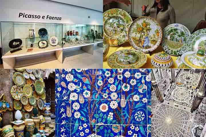 Faenza, Itália - É berço das tradicionais cerâmicas italianas, conhecidas por suas técnicas de esmaltação. A cidade é respeitada por sua porcelana e azulejos, e a tradição ceramista remonta ao período medieval, influenciando a produção de cerâmica europeia.