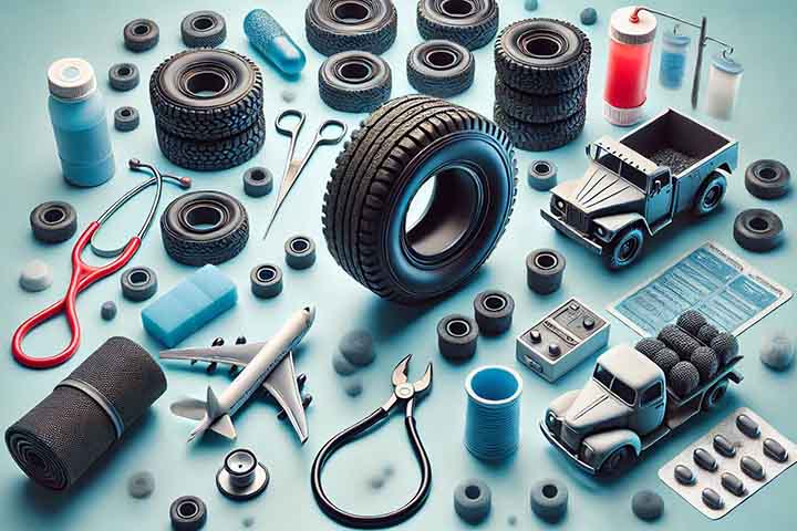 Durante o conflito, a borracha tornou-se crucial para veículos, aviões e equipamentos médicos. A demanda global consolidou o material como um recurso estratégico.
