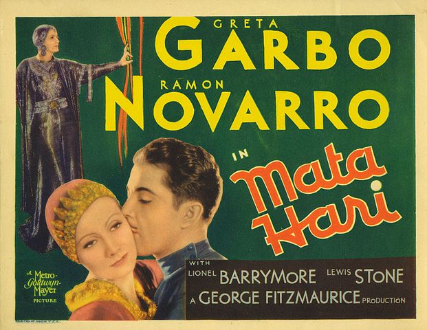A história de Mata Hari já inspirou as artes. No cinema, o filme mais famoso sobre ela foi protagonizado por Greta Garbo e Ramon Novarro, em 1931. 