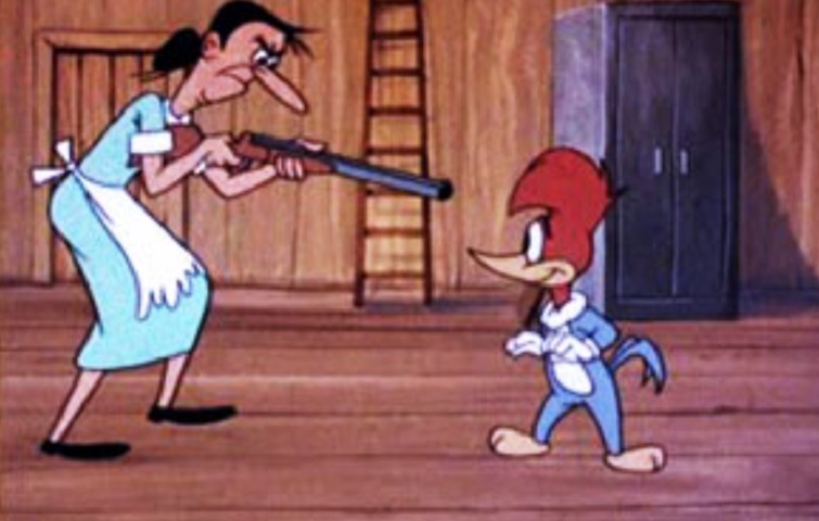 Meany Ranheta - Desenho animado: Pica-Pau - Mais um vilão marcante do desenho Pica-Pau é Meany Ranheta, personagem criada em 1963 e que tinha como características suas diversas funções e seu grande nariz.