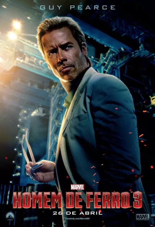 Três anos depois, o ator fez parte do elenco da superprodução “Homem de Ferro 3”, com Robert Downey Jr. no papel principal do super-herói da Marvel Tony Stark.


