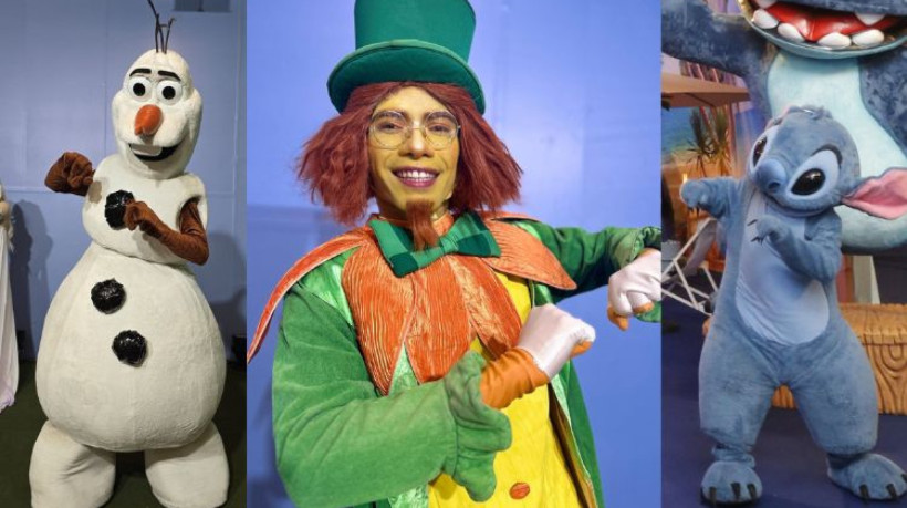 O administrador Thiago Martins já interpretou personagens como Visconde de Sabugosa, Olaf e Stitch
