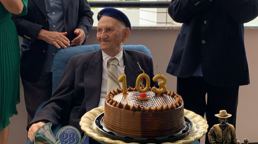 Aniversário de 103 anos do cearense Geraldo Rodrigues de Oliveira, pracinha da FEB