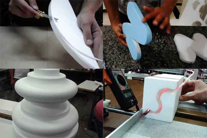 O isopor é um material que tem características vantajosas  a produção. É leve, resistente à água e com alta capacidade isolante. Fácil de moldar, recortar e personalizar.
