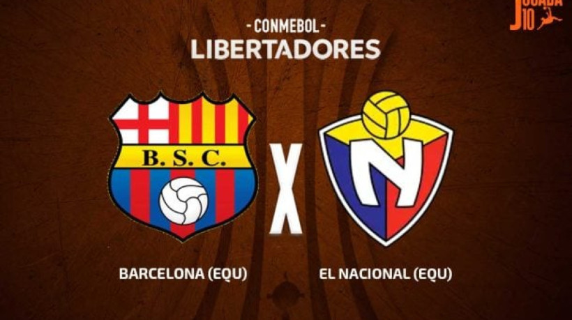 Duelo equatoriano pela fase 2 da Libertadores. Na ida, o Barcelona fez 1 a 0, fora, e tem a vantagem neste duelo de volta