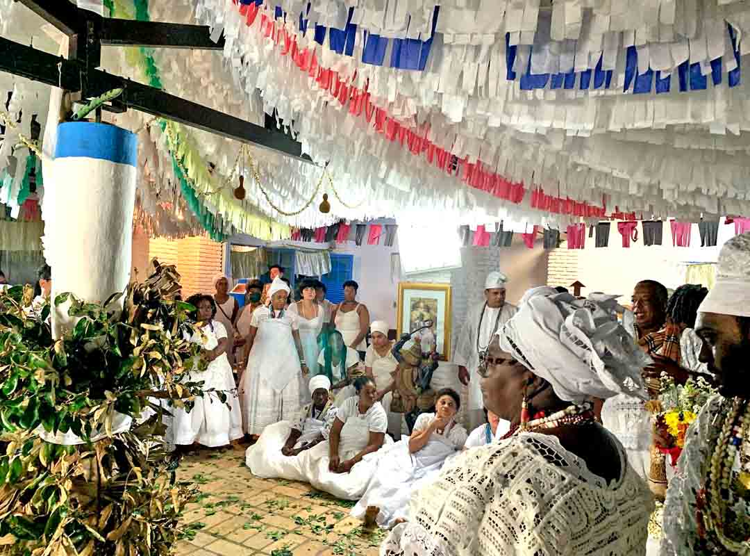 Esses atributos, assim como a relação com o vodum serpente atravessaram o oceano e chegaram ao Brasil. Surge, então, o nome de Ludovina Pessoa, que segundo a tradição oral seria uma guerreira Mino. Ela tornou-se o pilar de terreiros consagrados aos Voduns. Entre eles, o Seja Hundé, na cidade de Cachoeira, no Recôncavo Baiano, e o terreiro de Bogum, erguido no coração de Salvador. 