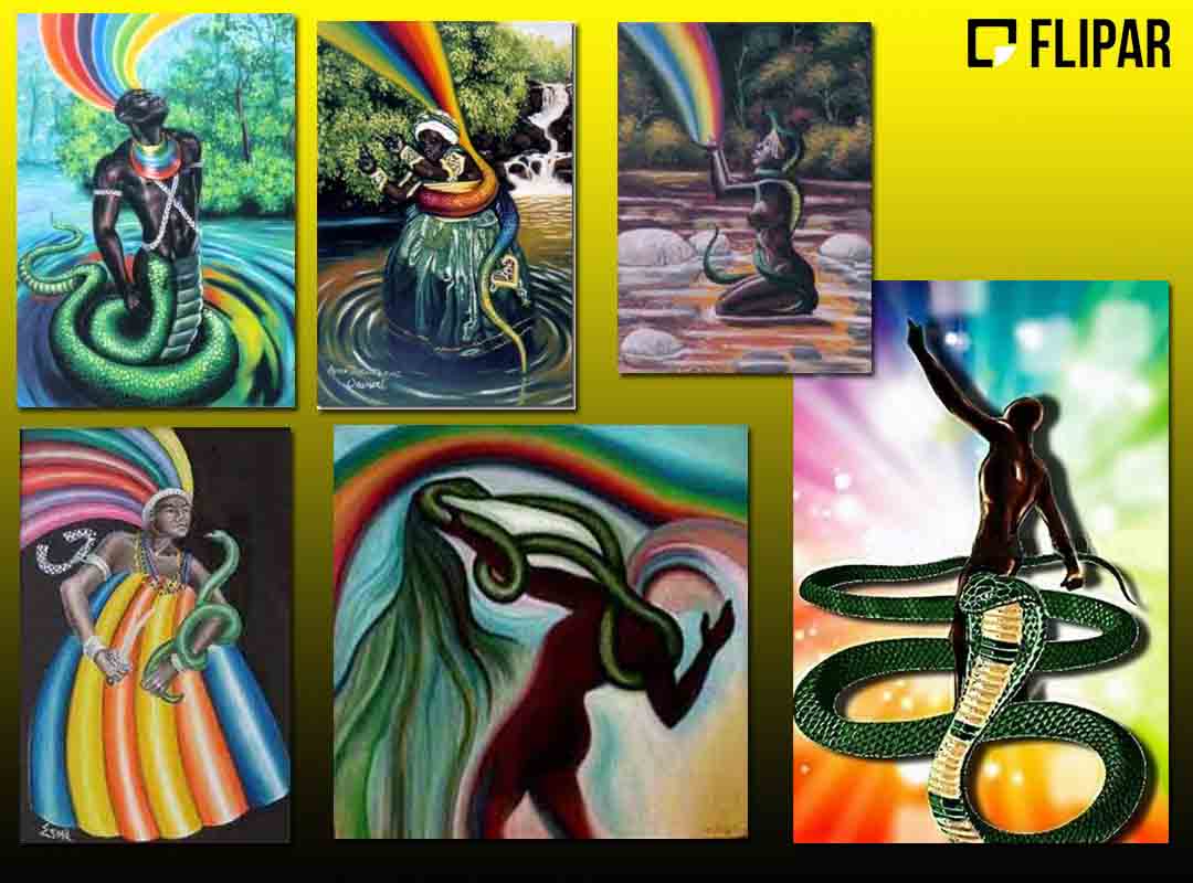 Contas azuis de nome Nana ou pedras de Aigri são comumente denominadas Dã Mi (excremento de Dã) e são deixadas por ele no chão conforme passa. Diz-se que valem seu peso em ouro e seu assento fica fora das casas e templos.