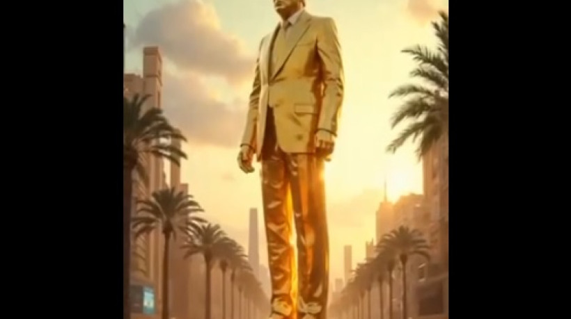 Vídeo mostra estátua dourada de Trump em Gaza