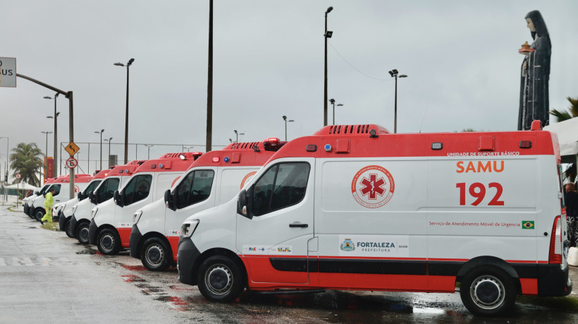 Três ambulâncias são de suporte avançado e outras sete são unidades de suporte básico