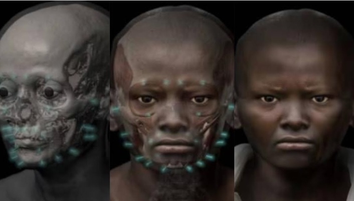 ,Identificada como Ta-Kr-Hb, ou Takerheb tudo leva a crer que tenha sido uma princesa ou sacerdotisa negra. Para a sua reconstrução,  foram usadas  imagens de raio-x do crânio da múmia. Então,  softwares digitais acrescentaram músculos e tecidos moles ao rosto. 