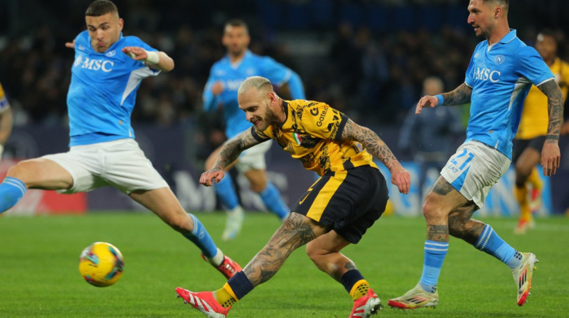 Di Marco abriu o placar para a Inter, que lidera a Serie A Italiana