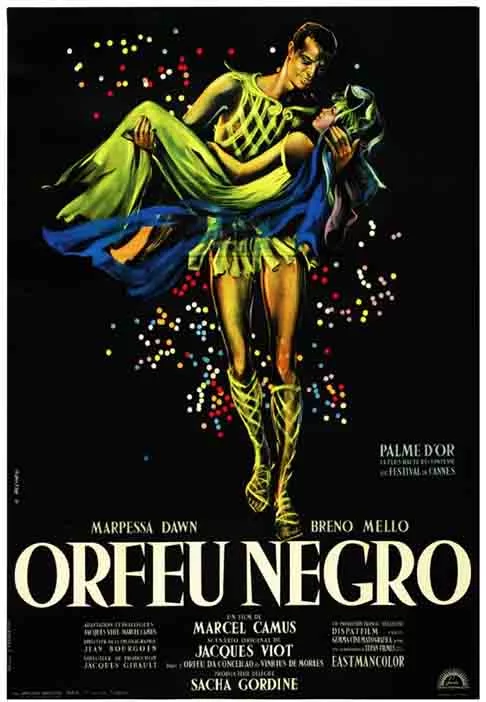 Orfeu Negro - O filme que deu à França o Oscar de Melhor Filme Internacional de 1960, com direção de Marcel Camus, baseou-se na obra teatral “Orfeu da Conceição”, de Vinícius de Moraes. A trilha sonora é dos brasileiros Tom Jobim e Luis Bonfá. Os atores também são brasileiros e a trama se passa em favela do Rio de Janeiro.

