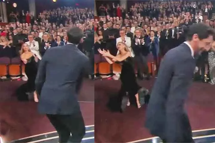 “A esposa de Adrien Brody acaba de ganhar o prêmio de Melhor Companheira e sua estatueta é um pedaço de chiclete mastigado pelo marido, que jogou nela enquanto subia as escadas para receber seu Oscar”, ironizou um usuário. 

