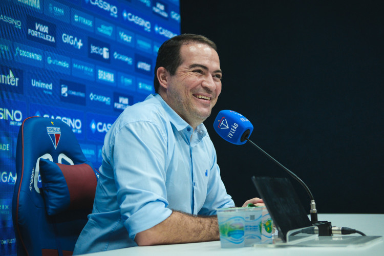 Marcelo Paz, CEO da SAF do Fortaleza, em entrevista coletiva