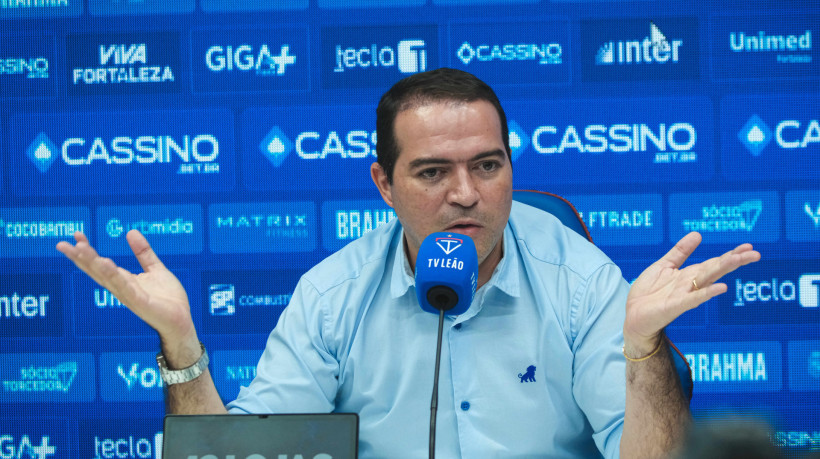 Marcelo Paz, CEO da SAF do Fortaleza, em entrevista coletiva